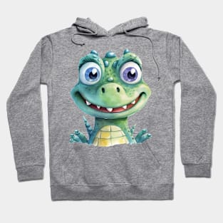 Crocodile Watercolor Hoodie